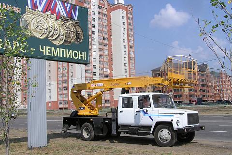 Автогидроподъемник КЭМЗ АПТ-18.02 на шасси ГАЗ-3309